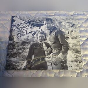 PB2 ROY ROGERS & DALE EVANS signed autographed 8x10 B&W in black ink